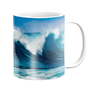 Waves Mug Mug White Clock Canvas