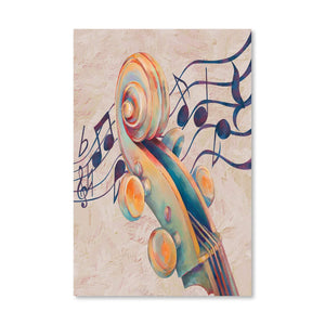 Wavy Notes Canvas Art Clock Canvas