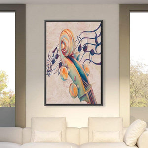 Wavy Notes Canvas Art Clock Canvas