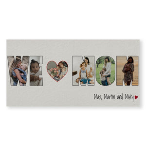 We Love Mom Canvas Art Clock Canvas