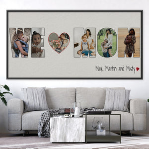 We Love Mom Canvas Art Clock Canvas
