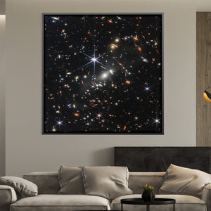 Webb's First Deep Field Canvas Art Clock Canvas