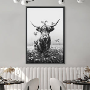White Highlander Canvas Art 30 x 45cm / Unframed Canvas Print Clock Canvas