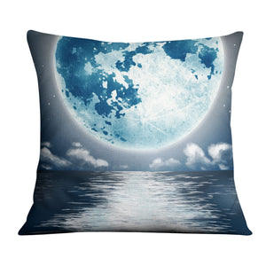 White Moon Cushion Cushion Cushion Square Clock Canvas