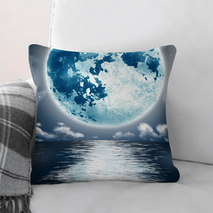 White Moon Cushion Cushion Cushion Square Clock Canvas