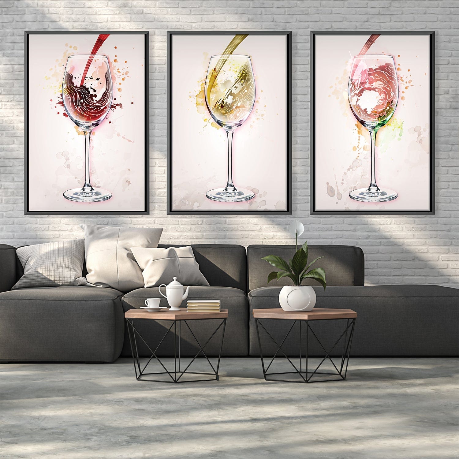 Wine Night Canvas Art Clock Canvas