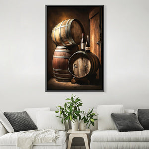 Winery Canvas Art Clock Canvas