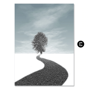 Winter Forest Canvas Art C / 40 x 50cm / No Board - Canvas Print Only Clock Canvas