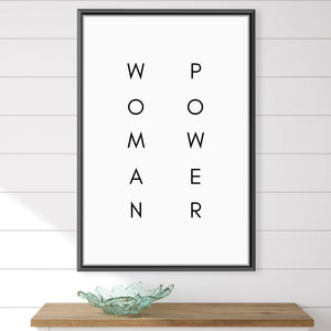 Woman Power Canvas Art Clock Canvas