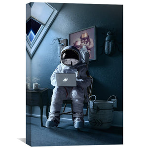 Work From Home Canvas Art Clock Canvas