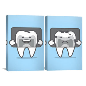 Xray Tooth Canvas Art Clock Canvas