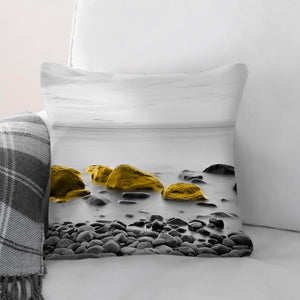 Yellow Splash A Cushion Cushion Cushion Square Clock Canvas