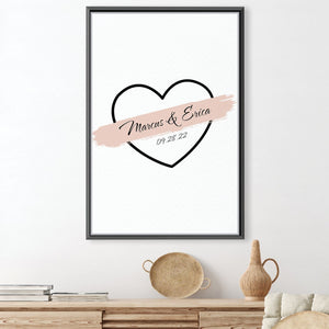 You & Me Canvas Art Clock Canvas