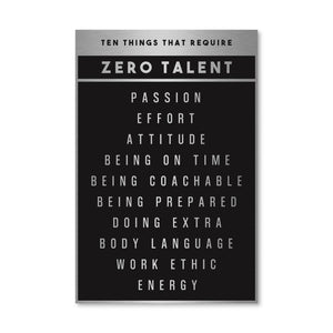 Zero Talent Canvas Art Clock Canvas