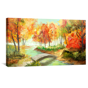 Autumn Bridge Canvas