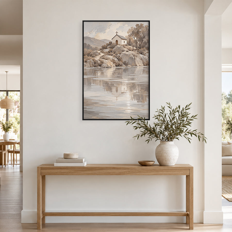 Chapel by Still Waters Canvas