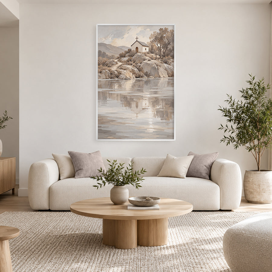 Chapel by Still Waters Canvas