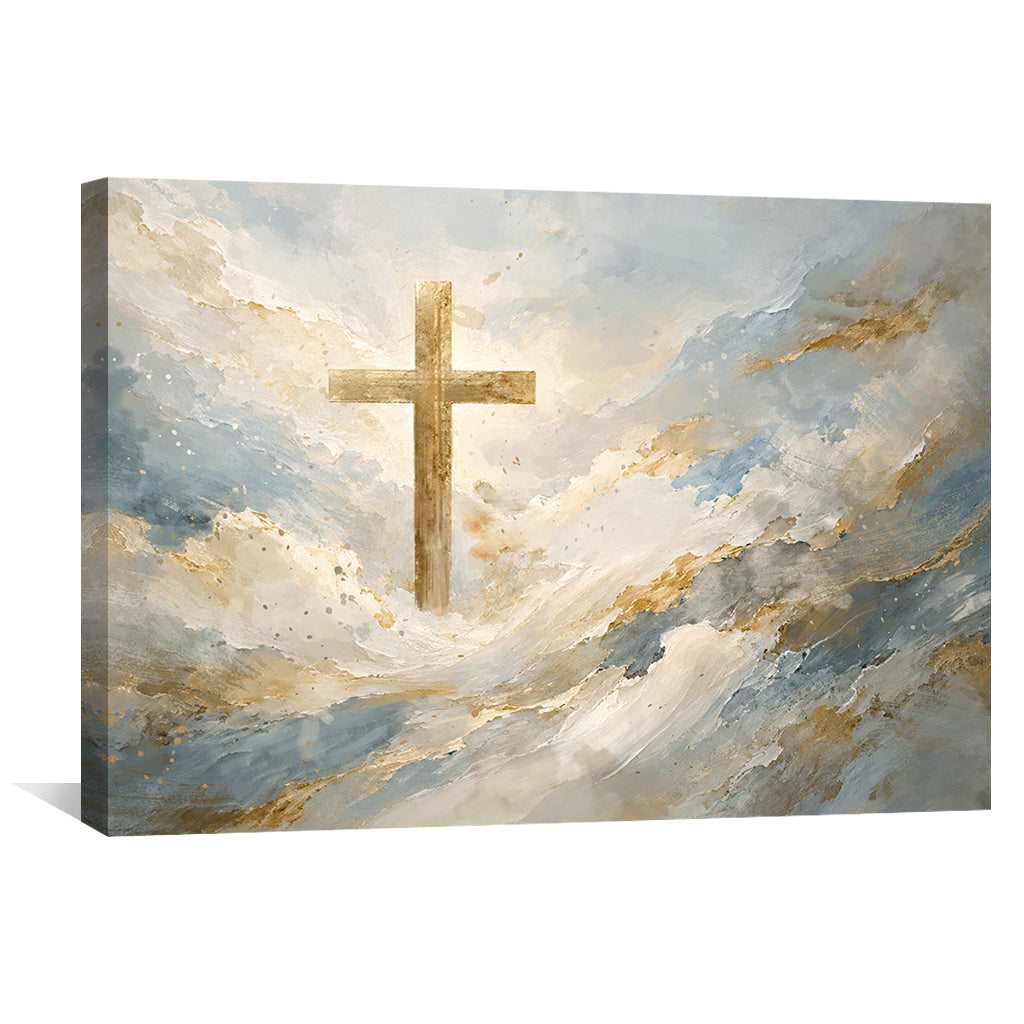 Cross Amid the Heavens Canvas