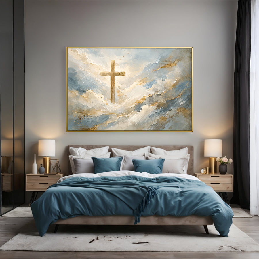 Cross Amid the Heavens Canvas