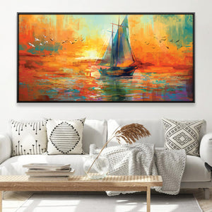 Fiery Sunset Sail Canvas