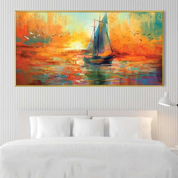 Fiery Sunset Sail Canvas