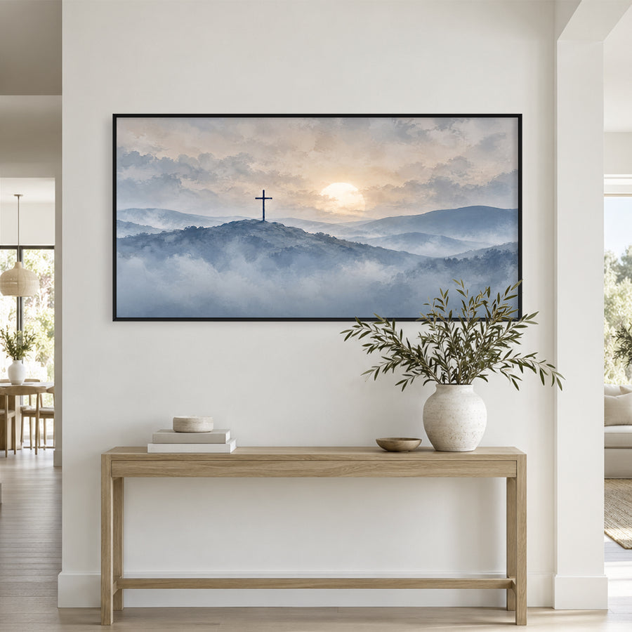 The Cross on the Distant Hill Canvas