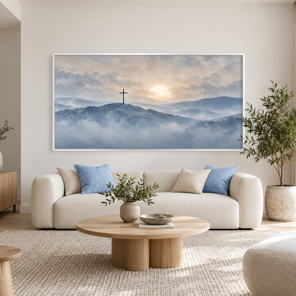 The Cross on the Distant Hill Canvas