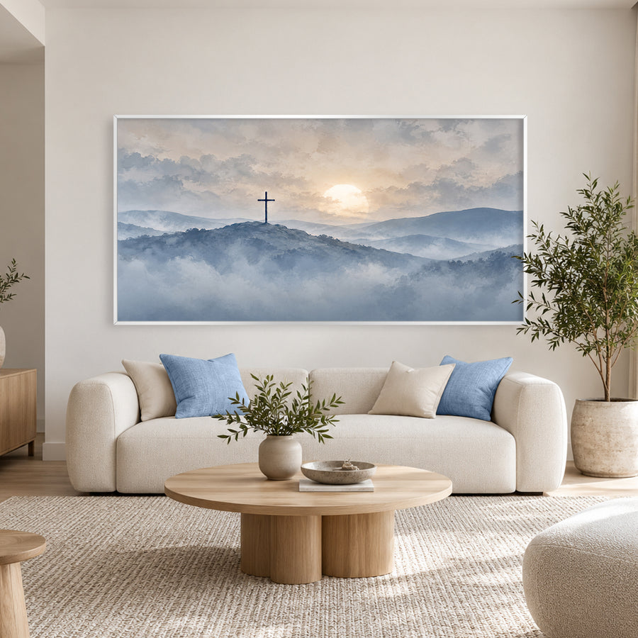 The Cross on the Distant Hill Canvas