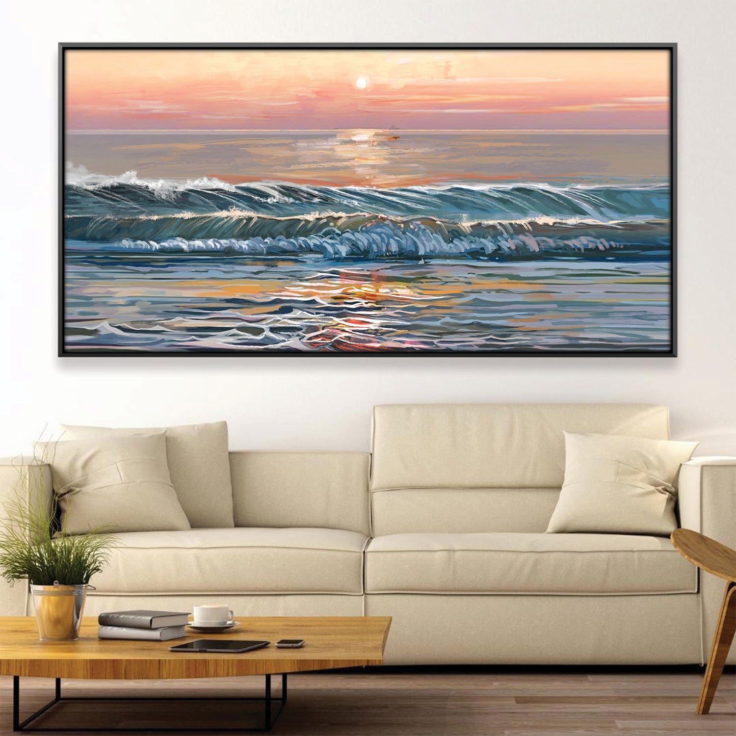 Waves of Sunset Canvas product thumbnail