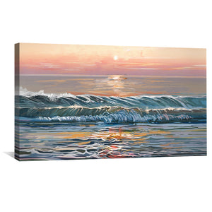 Waves of Sunset Canvas