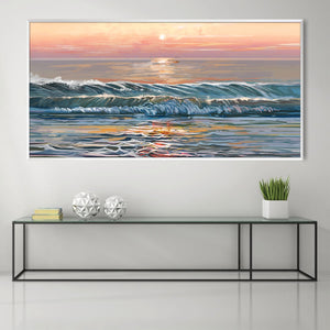 Waves of Sunset Canvas