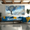 Abstract Cedar Canvas Art Clock Canvas
