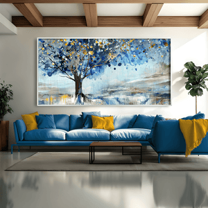 Abstract Cedar Canvas Art Clock Canvas