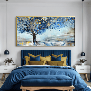 Abstract Cedar Canvas Art Clock Canvas