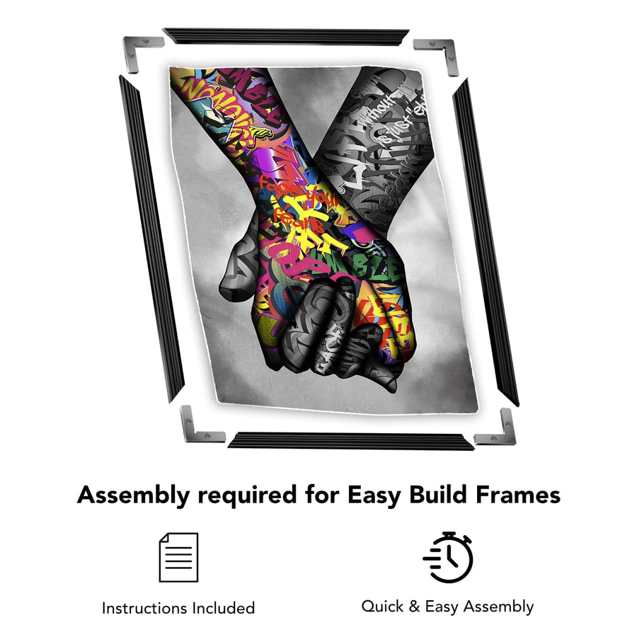 Abstract Cedar Easy Build Frame Posters, Prints, & Visual Artwork Clock Canvas