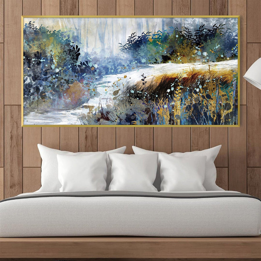 Abstract Currents Canvas Art Clock Canvas