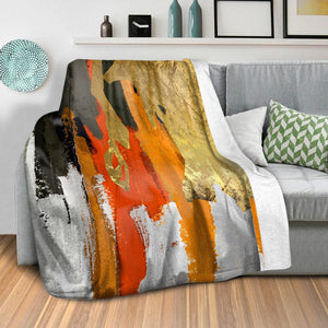 Abstract Curtain A Blanket Blanket Clock Canvas