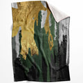 Abstract Curtain B Blanket Blanket 75 x 100cm Clock Canvas
