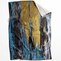 Abstract Curtain C Blanket Blanket 75 x 100cm Clock Canvas
