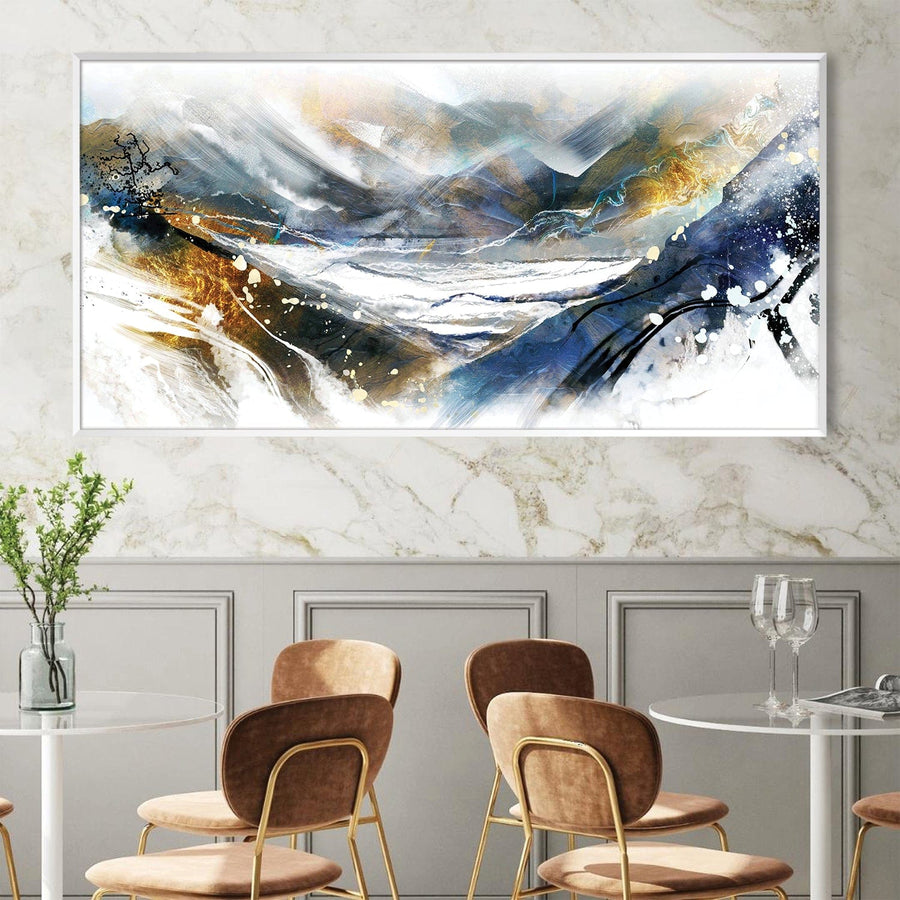 Abstract Dips Canvas Art Clock Canvas