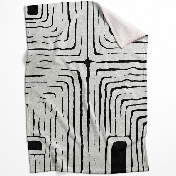 Abstract Labyrinth Blanket Blanket 75 x 100cm Clock Canvas