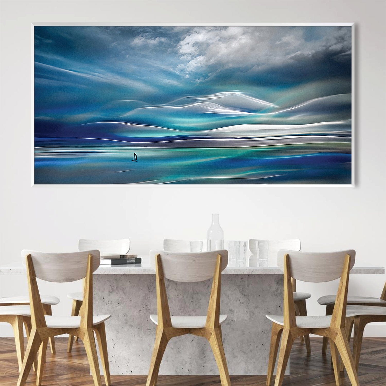 Abstract Lights Canvas Art Clock Canvas