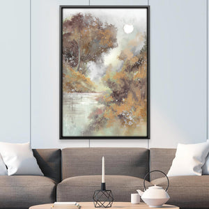 Abstract Moon Waters Canvas Art 12 x 18in / Canvas Clock Canvas