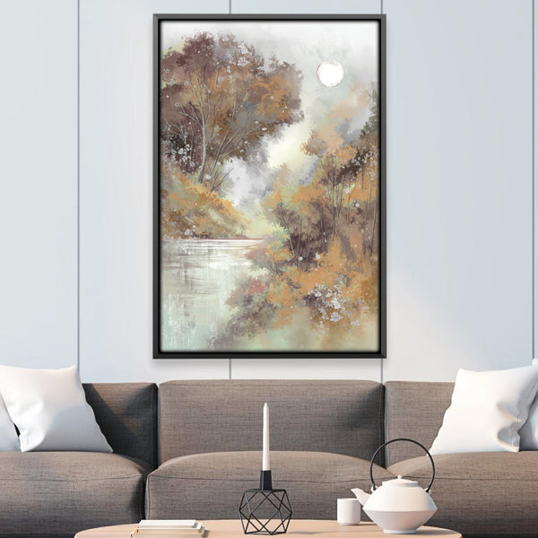 Abstract Moon Waters Canvas Art 12 x 18in / Canvas Clock Canvas