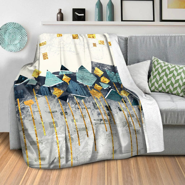 Abstract Mountain B Blanket Blanket Clock Canvas