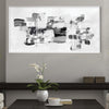 Abstract Noir Palette Canvas Art Clock Canvas