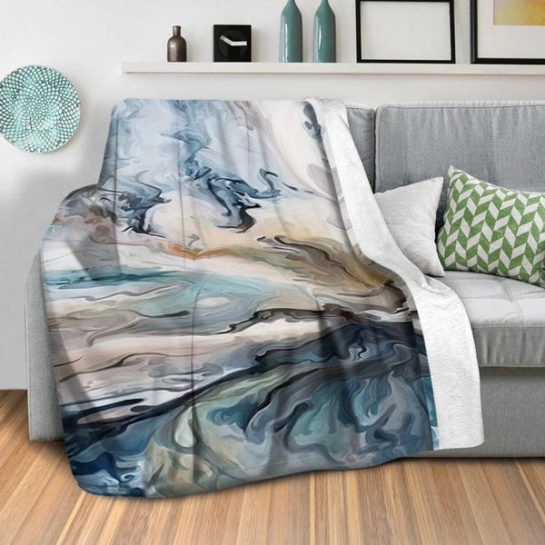 Abstract Oceanic Blanket Blanket Clock Canvas