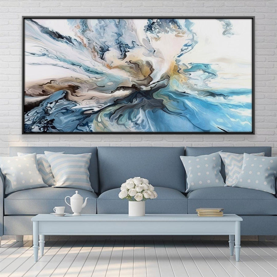 Abstract Oceanic Canvas Art 50 x 25cm / Framed Prints Clock Canvas