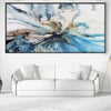 Abstract Oceanic Easy Build Frame Posters, Prints, & Visual Artwork Easy Build Frame & Fabric Print / 40 x 20in Clock Canvas
