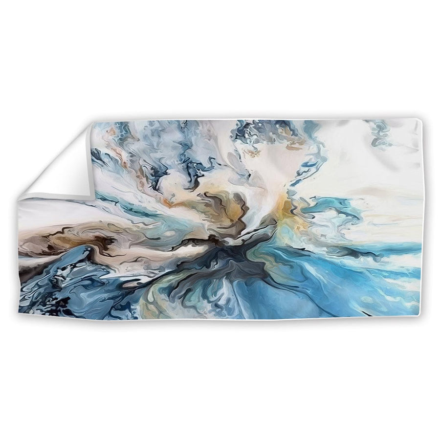 Abstract Oceanic Easy Build Frame Posters, Prints, & Visual Artwork Fabric Print Only / 40 x 20in Clock Canvas